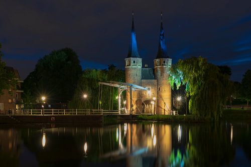 Avondopname Oostpoort Delft