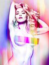 Madonna Wahrheit oder Nackt wagen Abstraktes Purpurrot von Art By Dominic Miniaturansicht