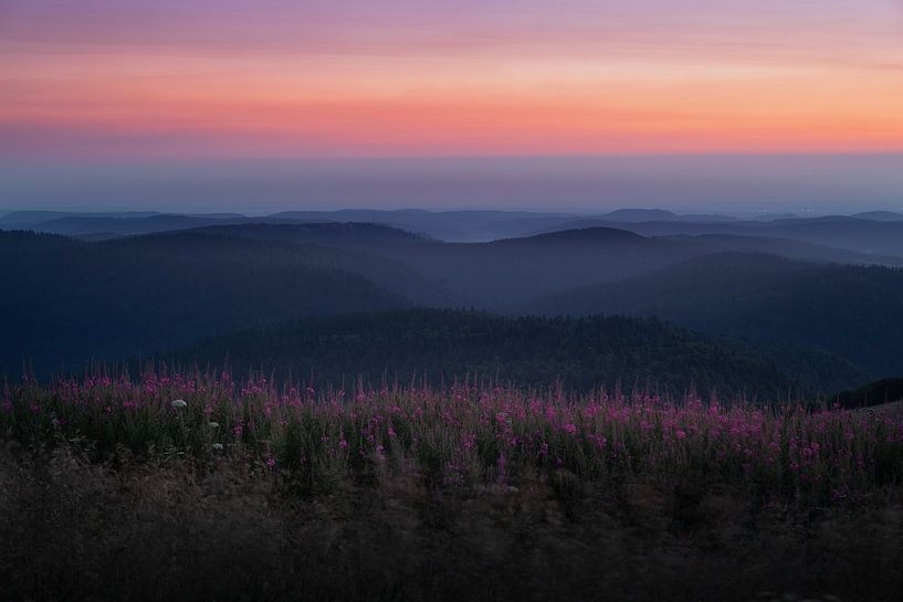 Sonnenuntergang über den Vogesen von Ken Costers