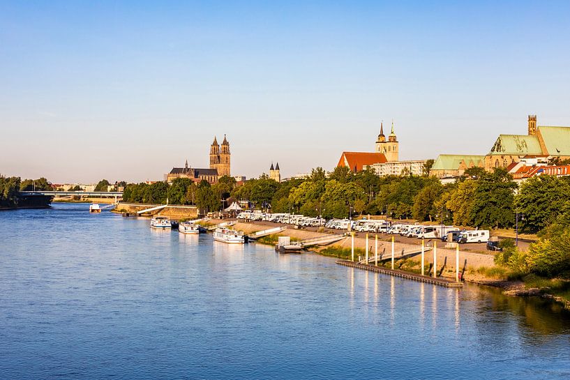 Magdeburg mit Dom, Johanniskirche und Wallonerkirche von Werner Dieterich