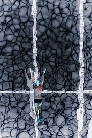 De zwemmer “Monochrome “