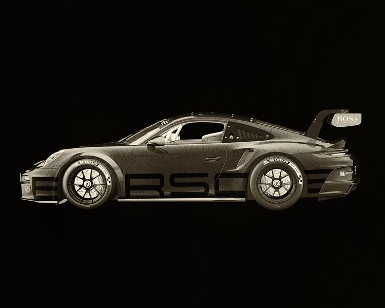 Porsche 911 GT-3 RS - Cup 2021 zijde van Jan Keteleer