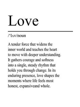 Love Definition - White by WordsThatInspire