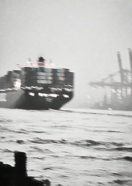 Schip in een zee van mist van Niklas Maximilian