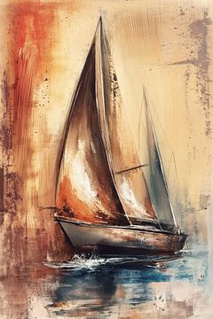 Sailboat abstract by Bert Nijholt