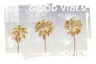 Vintage palm trees | good vibes only van Melanie Viola thumbnail
