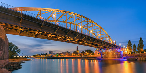 Panorama van de John Frostbrug in Arnhem