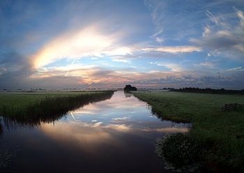 Eilandspolder in de ochtend.