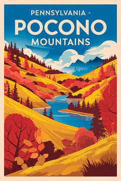 Pocono bergen, Pennsylvania van Poster Art Shop