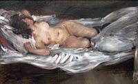 vrouw ligt naakt, Louis Corinth  - 1866 van Atelier Liesjes thumbnail