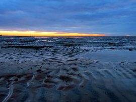 Sunset in the Wadden Sea of Lower Saxony by Katrin May