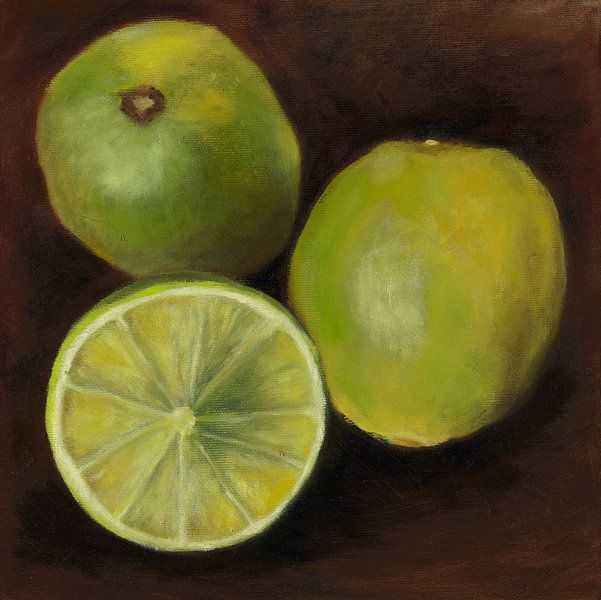 drei Limonen, Ölfarbe von Astridsart