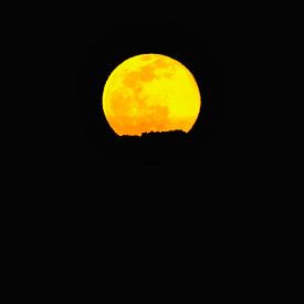 La pleine lune sur l'île grecque de Céphalonie sur Ruud Lobbes