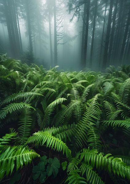 Betoverende bosstilte van fernlichtsicht