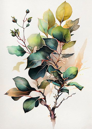 Aquarel natuur kunst