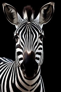 Zebra portret van Bert Nijholt