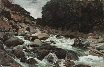 Petrus Van der Velden~Mountain Stream, Otira Gorge