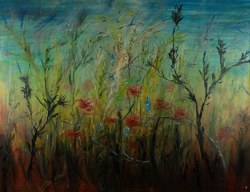 Weizenfeld mit Blumen