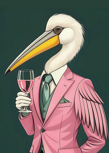 Pélican rose par Rizal Azhari