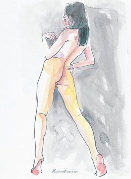 Nackte stehende Akt. von Michael Kremer