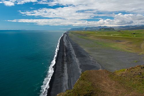 South coast of Iceland with black beach