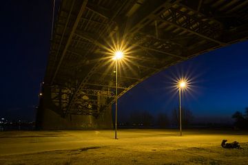 Under the bridge over river Waal in Nijmegen by Patrick Verhoef