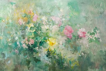 Flowers 554 | Flower Field Impressionism by Wonderful Art