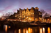 Amsterdam canal maisons au crépuscule par iPics Photography Aperçu