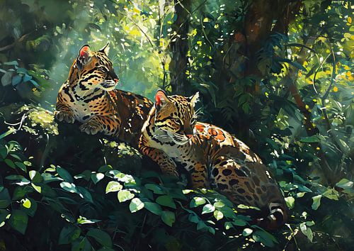 Peinture Léopard Nature