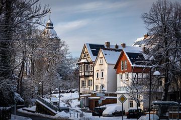Herleshausen Maisons à colombages en hiver sur Roland Brack