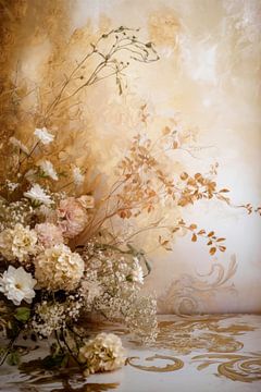 Bloemen Rococo Schilderij van Preet Lambon