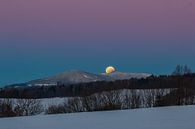 Mondfinsternis im Morgenlicht über dem Schnee von Gerben Tiemens Miniaturansicht