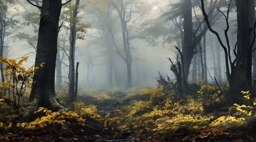 Herbstwald von fernlichtsicht