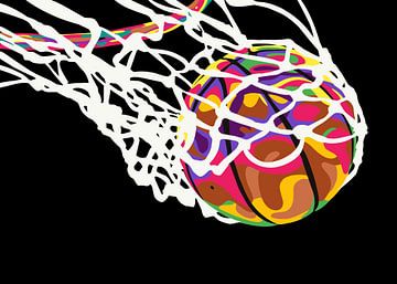 Basketball in pop art van IHSANUDDIN .