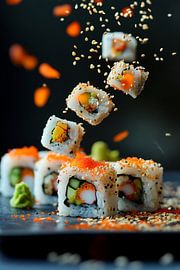 Le plaisir des sushis sur Poster Art Shop