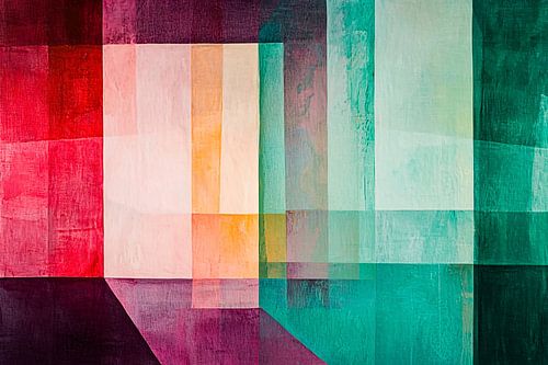 Geometrisch abstract kunst in kleur