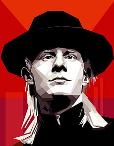 Johnny Winter Black and white by GhostArt