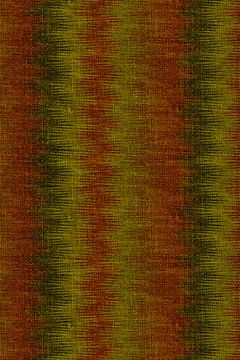 Nostalgie. Textiles rétro des années 70 en orange brûlé, marron, vert. sur Dina Dankers