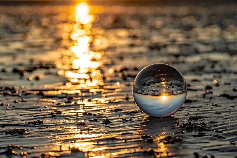 Glaskugel im Watt von Thomas Riess
