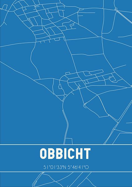 Blueprint | Map | Obbicht (Limburg) by Prints of Place