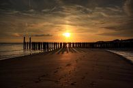 Sonnenaufgang am Strand  Zoutelande von MSP Canvas Miniaturansicht