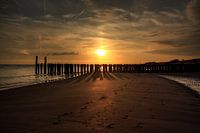 Zonsondergang strand Zoutelande