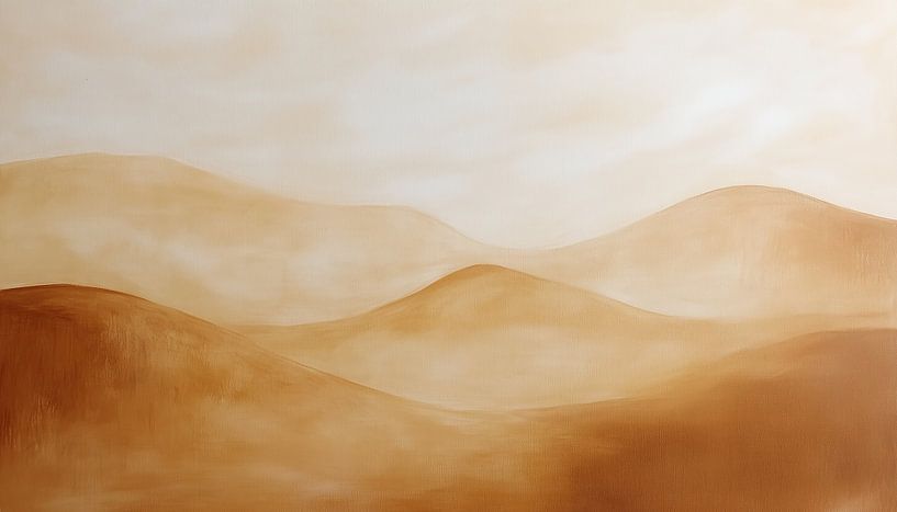 Goldene Berge abstraktes Pastell-Panorama von TheXclusive Art