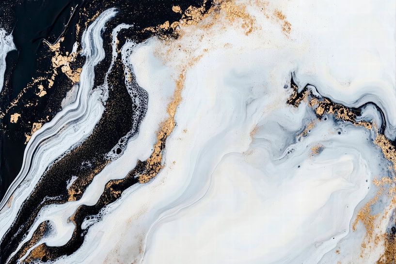 texture de marbre en noir et blanc par Poster Art Shop