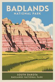 Badlands National Park, South Dakota by Poster Art Shop