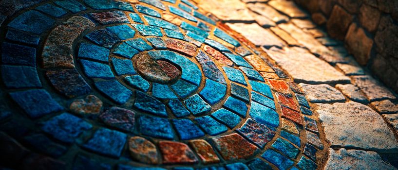 Kleurrijke mozaïekstructuur van Poster Art Shop