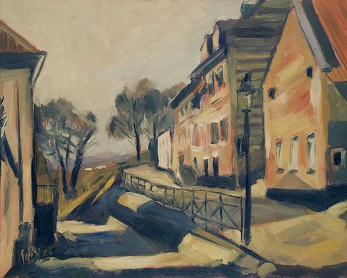 Elsloo met uitzicht op kanaal, Maas en België