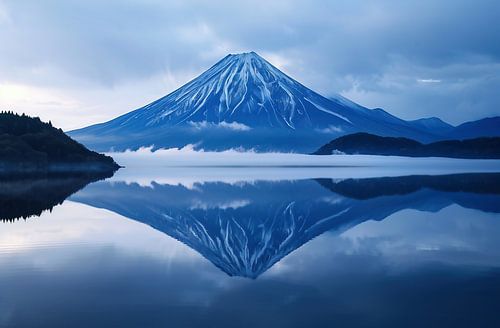 Mountain panorama with reflection