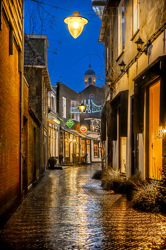 Gouden avondsteeg in Sneek
