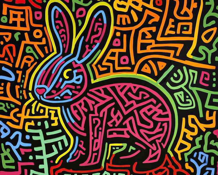 Lapin coloré par La collection ARTEO